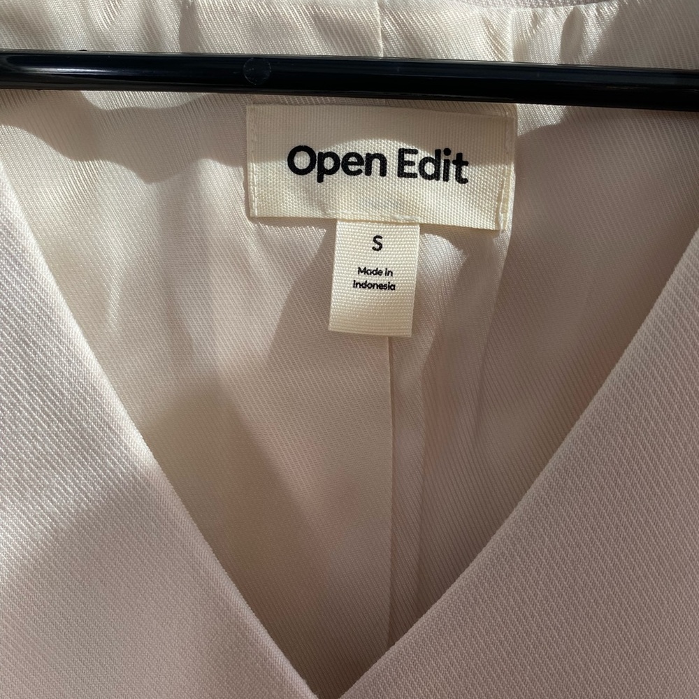 Open Edit Cream Button-Front Vest - image 3
